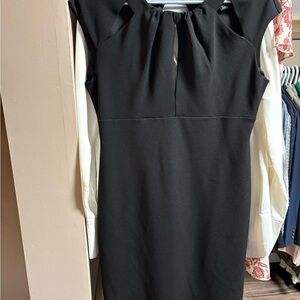 Le Chateau Elegant Black Midi Dress